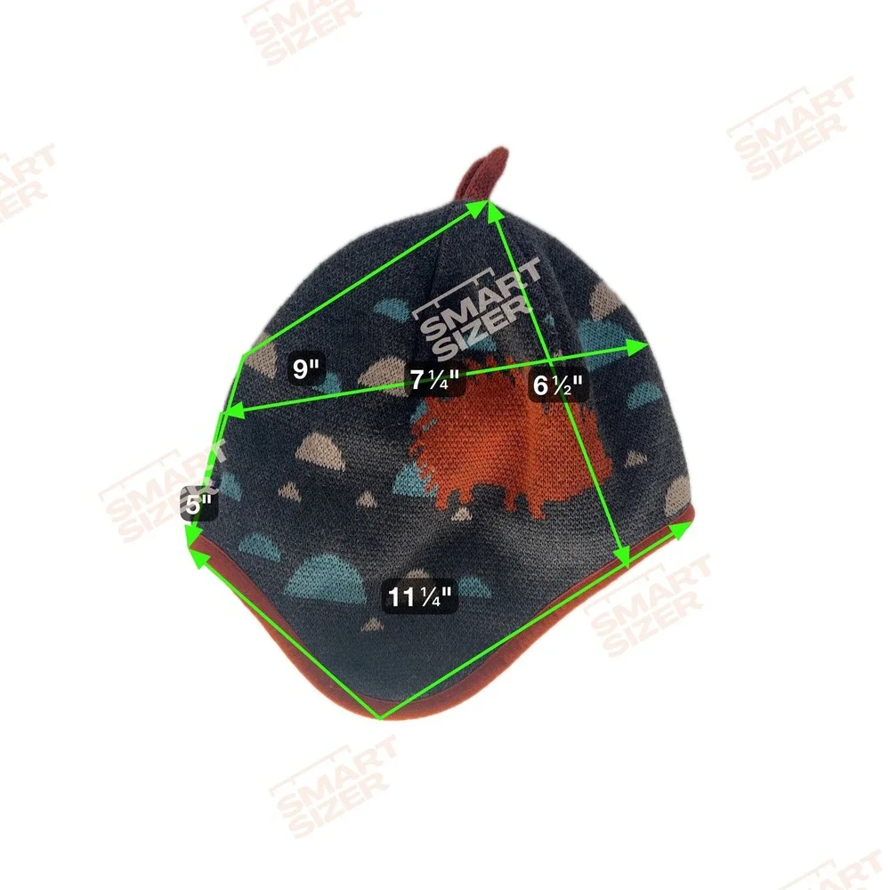Patagonia Kids Fleece Lined Reversible Hat Hedgehog Cloud Pattern Orange Trim‎